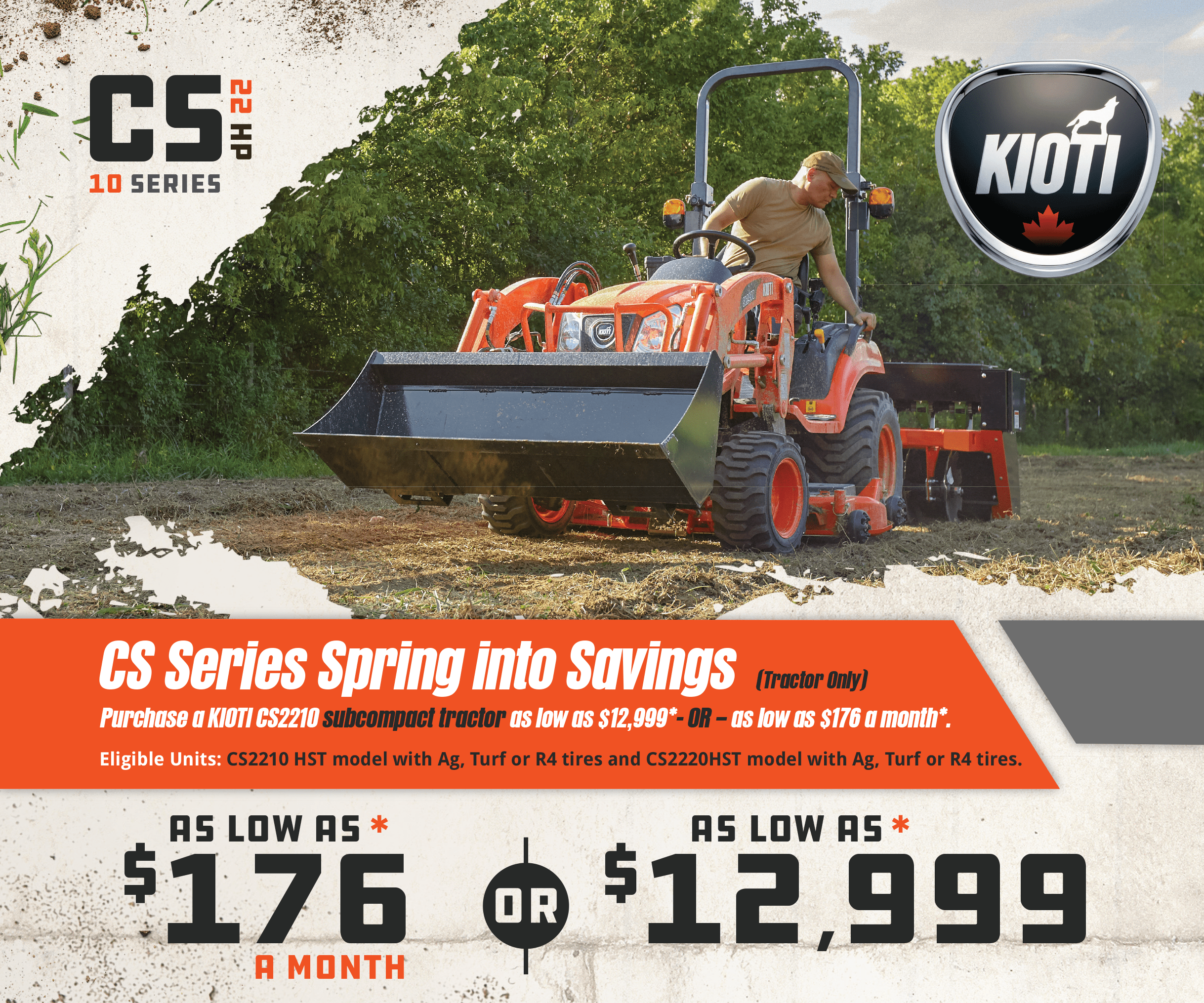 KIOTI CS Series Compact Tractor 